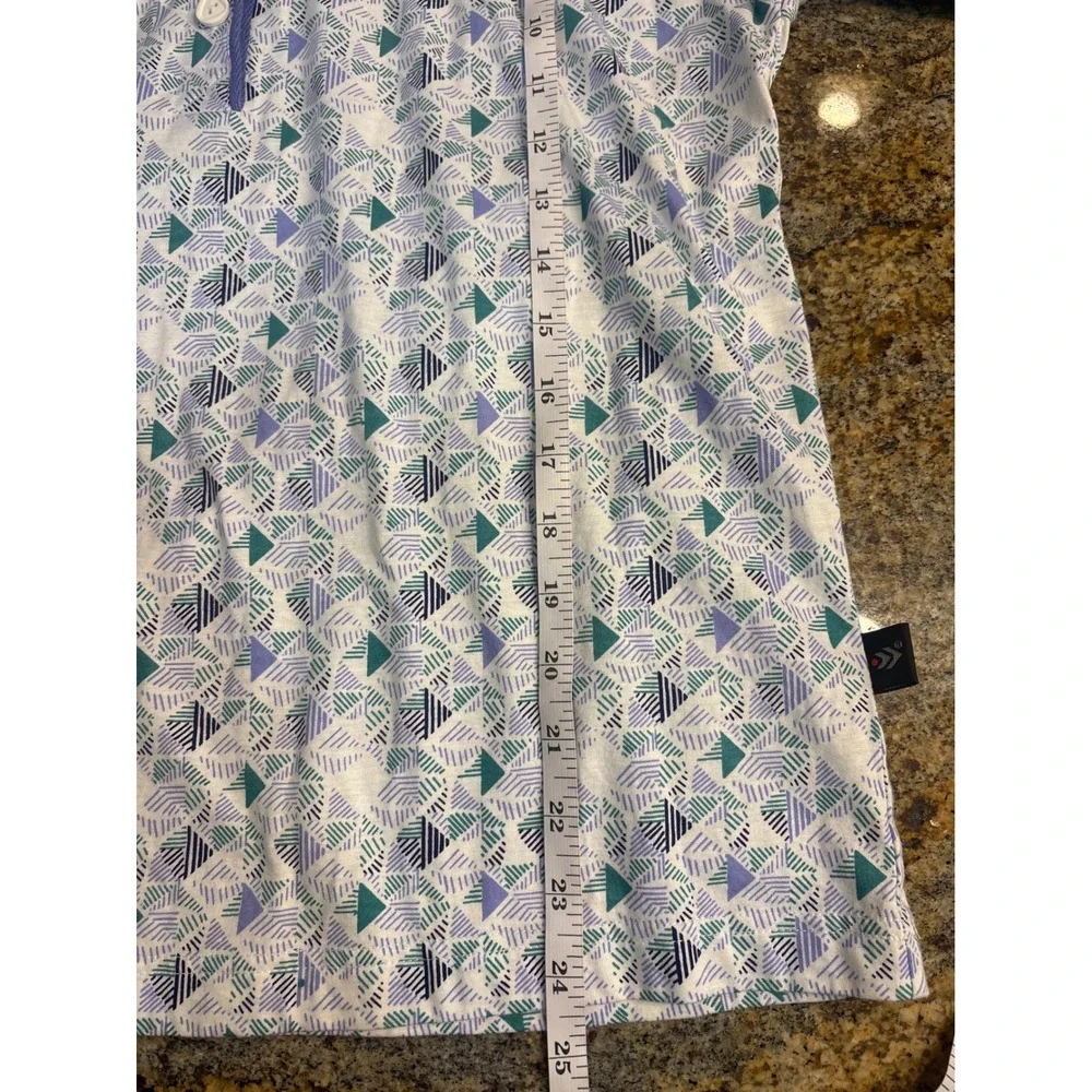 Vtg Langert Sports Wear Womens 2 Piece Set Geometric Windbreaker Jacket & Polo M